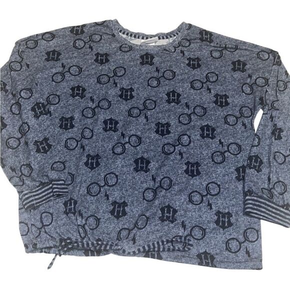 Harry Potter Themed Blue Pullover Long Sleeves Sweatshirt Size Large - Picture 2 of 11